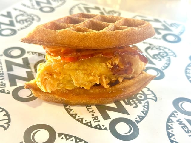 Ozzo Chicken & Waffle Slider Stack.