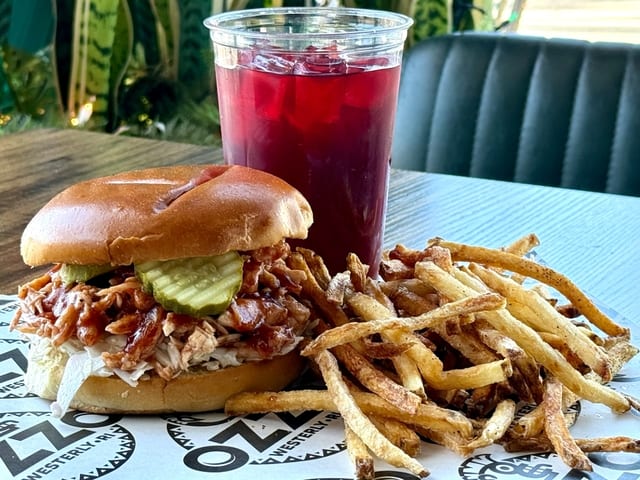 Pulled Chicken Sandwich.