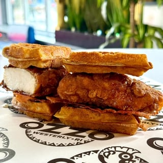 Chicken & Bacon Waffle Stack